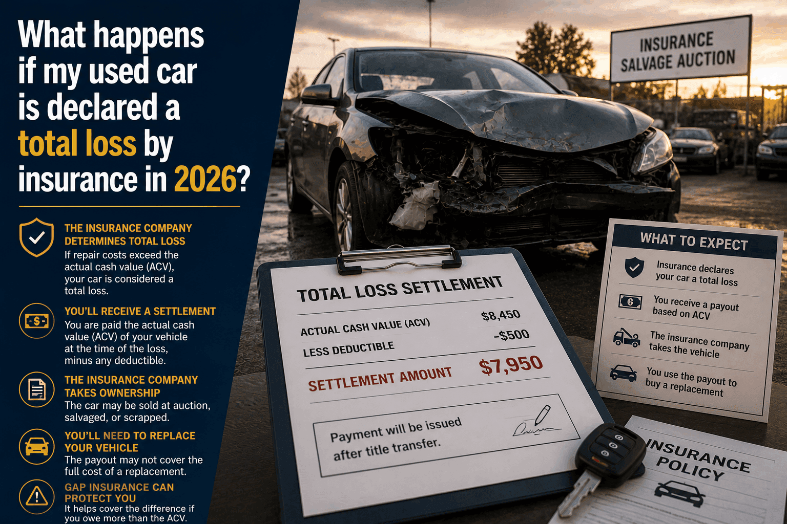 What Happens If Your Used Car Is Totaled by Insurance in 2026?
