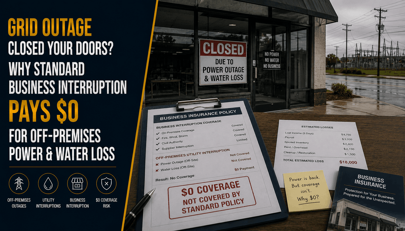 Grid Outage Closed Your Doors? Business Interruption Insurance 2026