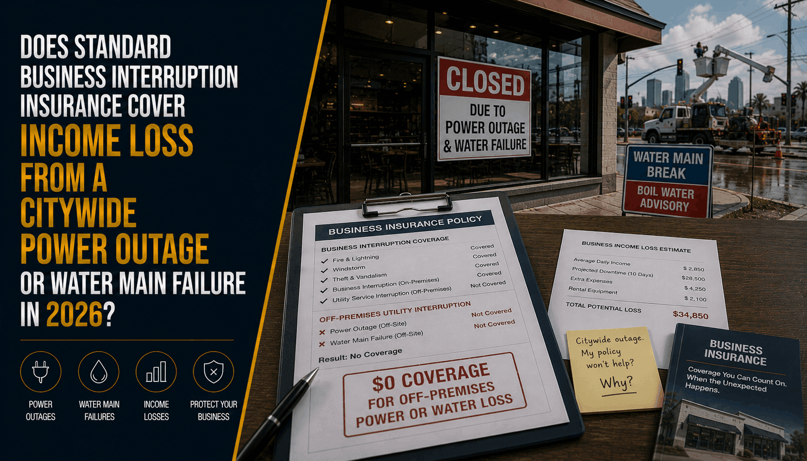 Does Business Interruption Cover Citywide Power Outages in 2026?